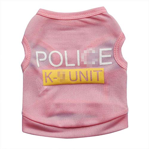 nobrand TEYUN Polyester-Haustier-Weste-Haustier-Kleidung T-Shirt (Color : Pink, Size : M) von nobrand