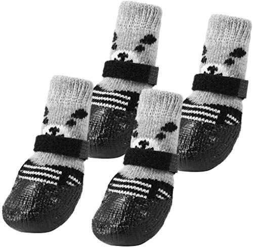 Nobranded Anti-Rutsch-Socken für Haustiere, Hunde, Welpen, Baumwolle, wasserdicht, Innen, verletzte Pfoten, 5 x 8 cm (4 Stück) von nobranded