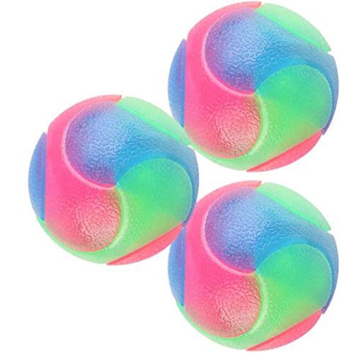 nobranded Bissfester, leuchtender, elastischer Ball, zur Zahnreinigung, glitzerndes Spielzeug, leuchtende Bälle (3 Stück) von nobranded
