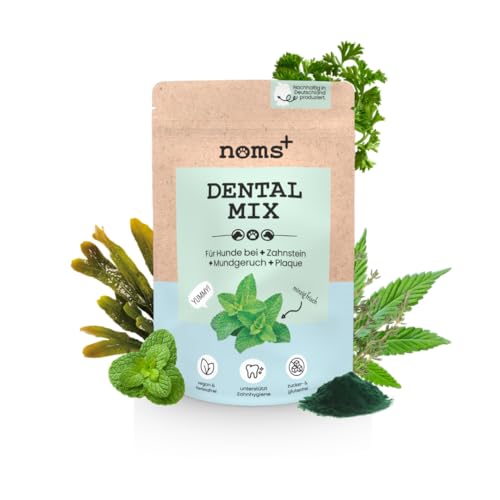 noms+ Dentalmix - Zahnpflege Pulver für Hunde – Natürliches Mittel gegen Zahnstein, Plaque & Mundgeruch Hund – Effektive Zahnreinigung gegen Zahnbelag bei Hunden noms+ Dentalmix - Zahnpflege Pulver für Hunde – Natürliches Mittel gegen Zahnstein, Plaque & Mundgeruch Hund – Effektive Zahnreinigung gegen Zahnbelag bei Hunden von noms+
