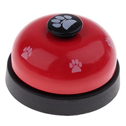 non-brand MagiDeal Trainingsglocke für Hunde /, Hunde Tischglocke für Kommunikationstraining und Töpfchen Training, 7.2x5 cm, Rot von non-brand