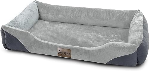 Hundebett Hundekissen für kleine, mittlgroße und große Hunde - waschbare Hundekörbchen mit hohem Rand 80x120, 70x100, 60x80, 40x50 Farbe Grau Größe 60 cm x 80 cm Hundebett Hundekissen für kleine, mittlgroße und große Hunde - waschbare Hundekörbchen mit hohem Rand 80x120, 70x100, 60x80, 40x50 Farbe Grau Größe 60 cm x 80 cm von normani