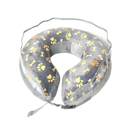 nuanzhiyuan Aufblasbares Halsband mit durchsichtigem Innensteg, weicher Kegel für Katzen für Nachher und verstellbar von nuanzhiyuan