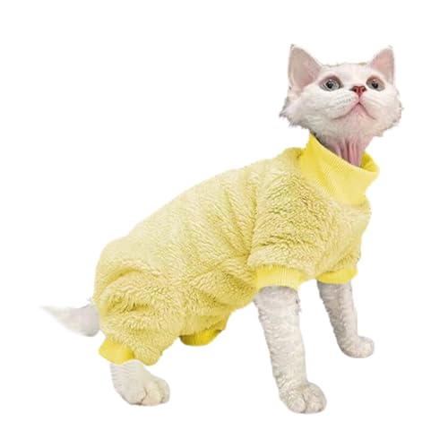 nuanzhiyuan Einfarbiger Katzenpullover für kleine bis große Katzen, winddicht für den Winter und draußen von nuanzhiyuan