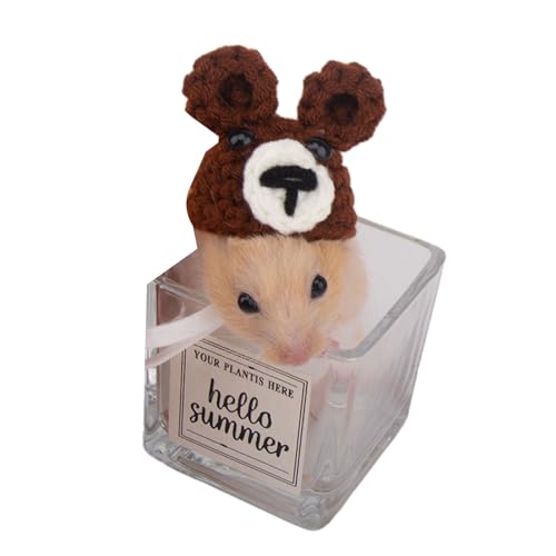 nuanzhiyuan Häkel-Karotten-Kopfbedeckung für Hamster-Festivals, handgewebtes Zubehör, Kostüm, Karotte, Regenbogenhut, Requisiten, Kopfbedeckung von nuanzhiyuan