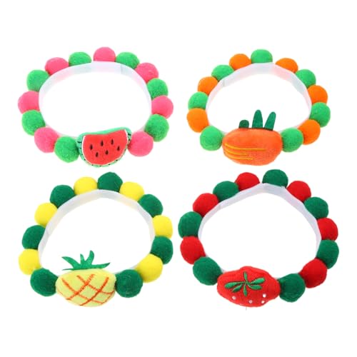 nuanzhiyuan Hübsches Pompon-Halsband für Haustiergeburtstagsparty und Weihnachtszubehör, Welpenhalsband, Pompons, Glücksbringer-Halskette von nuanzhiyuan