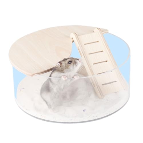 nuanzhiyuan Pet SandBath Box Small Pet Clear Acrylic Sand Bathroom Sand for Hamster Pet Cage Corner Toilet for Squirrels von nuanzhiyuan