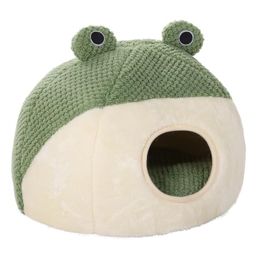 nuanzhiyuan Schlafen warm im Winter Katzenbett kleine Matte Korb kleine Hundehütte winddicht Welpennest mit Cartoon-Frosch-Design nuanzhiyuan Schlafen warm im Winter Katzenbett kleine Matte Korb kleine Hundehütte winddicht Welpennest mit Cartoon-Frosch-Design von nuanzhiyuan