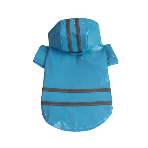nuanzhiyuan Wasserdichter Regenmantel für Hunde, Ponchos mit reflektierenden Streifen, 4 Größen zur Auswahl, verstellbare Regenbekleidung für Haustiere von nuanzhiyuan