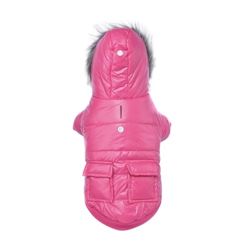 nuanzhiyuan Winter-Hundejacke, hautfreundlich, Kätzchen, Kapuzenmantel, helle Farben, winddicht, modische Kleidung für Haustiere, Hunde, Katzen von nuanzhiyuan
