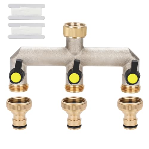 nutmanel 3/4 Zoll 3-Wege Verteiler,Wasseradapter Schlauch,Verteiler, mit Kugelventilen Verteilerstück Wasserhahn-Anschluss Wasseranschluss Adapter für Haus und Garten, Gelb nutmanel 3/4 Zoll 3-Wege Verteiler,Wasseradapter Schlauch,Verteiler, mit Kugelventilen Verteilerstück Wasserhahn-Anschluss Wasseranschluss Adapter für Haus und Garten, Gelb von nutmanel