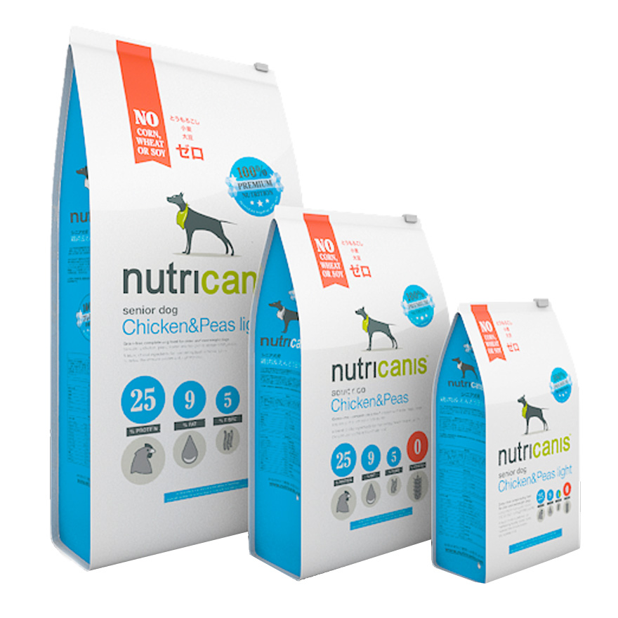 nutricanis 10 kg Huhn + Erbsen Light Trockenfutter Senior Hund von nutricanis