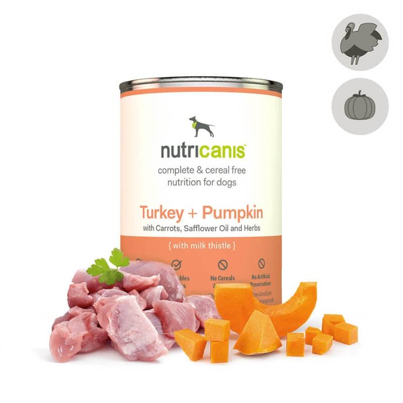 nutricanis 12 x 400 g Pute + K�rbis Nassfutter Hund von nutricanis