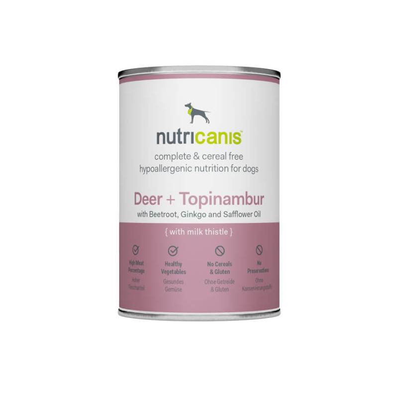 nutricanis 400 g Hirsch + Topinambur hypoallergenes Nassfutter Hund von nutricanis