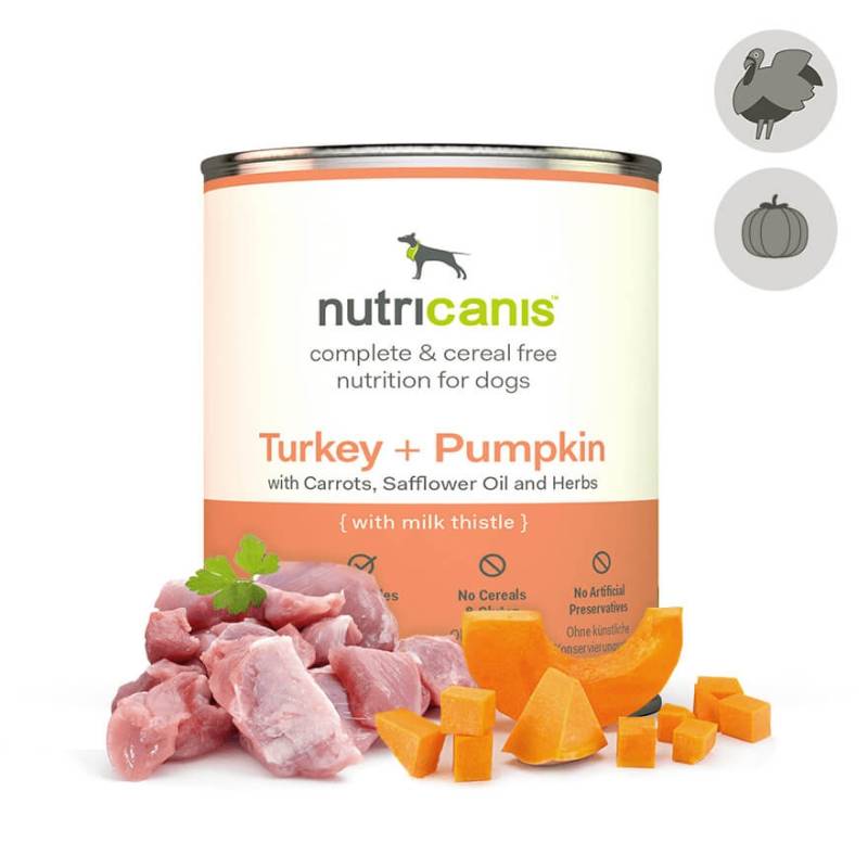 nutricanis 800 g Pute + K�rbis Nassfutter Hund von nutricanis