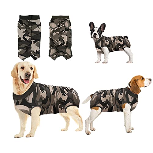 oUUoNNo Heilungsanzüge für Hunde, chirurgische Erholung für weibliche männliche Bauchwunden, Spay oder Hautkrankheiten, Kegel-E-Halsband-Alternativen (XS, Tarnung) oUUoNNo Heilungsanzüge für Hunde, chirurgische Erholung für weibliche männliche Bauchwunden, Spay oder Hautkrankheiten, Kegel-E-Halsband-Alternativen (XS, Tarnung) von oUUoNNo