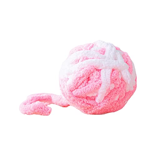 ohfruit Katzen-Fleece-Strickgarn, Ballspielzeug, bissfest, kratzfest, fusselfrei, bruchsicher, lindert Langeweile, integrierte Glocke, Katzenball, Haustierbedarf, Rosa von ohfruit