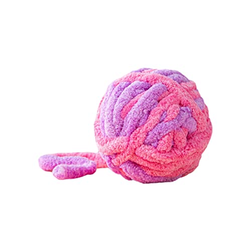 ohfruit Katzen-Fleece-Strickgarn, Ballspielzeug, bissfest, kratzfest, fusselfrei, bruchsicher, lindert Langeweile, integrierte Glocke, Katzenball, Haustierbedarf, Violett von ohfruit