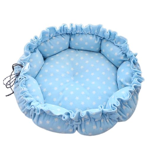 ohodhmnu Rundes Katzenbett für Hunde und Katzen, Winterhaus, Kordelzug, Haustiermatte für Kätzchen, Welpen, Schlafen ohodhmnu Rundes Katzenbett für Hunde und Katzen, Winterhaus, Kordelzug, Haustiermatte für Kätzchen, Welpen, Schlafen von ohodhmnu