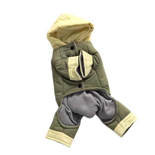 ohodhmnu Warmer Wintermantel für kaltes Wetter, gepolsterte Kleidung für kleine Rassen, 4 Beine, Baumwolljacken für den Außenbereich ohodhmnu Warmer Wintermantel für kaltes Wetter, gepolsterte Kleidung für kleine Rassen, 4 Beine, Baumwolljacken für den Außenbereich von ohodhmnu