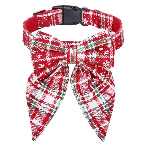 ohodhmnu Weihnachts-Halsband für Hunde mit Schleife, Festival, Party, Haustierkostüm, Zubehör, Breakaway, Kätzchen, Urlaub ohodhmnu Weihnachts-Halsband für Hunde mit Schleife, Festival, Party, Haustierkostüm, Zubehör, Breakaway, Kätzchen, Urlaub von ohodhmnu