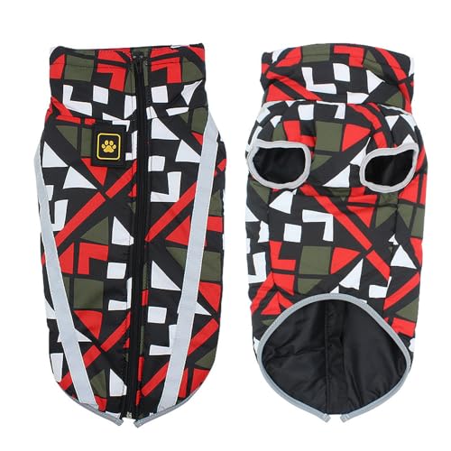 ohodhmnu Winter-Hundemantel mit reflektierenden Streifen, wasserdicht, winddicht, Hundemantel, Welpenoutfit ohodhmnu Winter-Hundemantel mit reflektierenden Streifen, wasserdicht, winddicht, Hundemantel, Welpenoutfit von ohodhmnu