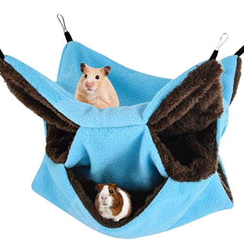 olyee Meerschweinchen Hängematte, Hängematte für Kleintiere, Kuschelhöhle Meerschweinchen, Weiche und Warme Haustiere Käfig Haustier Hängematte für Hamster, Frettchen Käfig von olyee