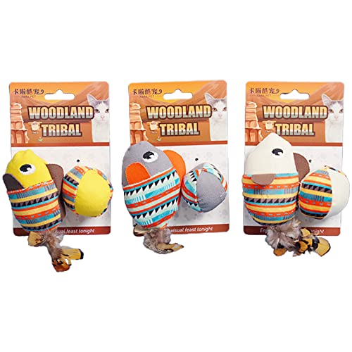 3 Pack Gefüllte Tierkatzen Spielzeug Feder Teaser Kätzchen Zahnen Interaktiver Kauenspielzeug Toller Geschenkübungsset Interaktive Katzen Feder Gefülltes Teaser Zahnen Kauen Für Kätzchen Ohne von omiinitio
