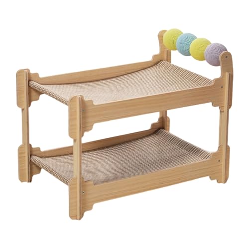 Doppelschicht Katzen Turm Mit Sisalkratzen Nach Holzstruktur Katzen Ruhebett Kratzfeste Pose Für Heimische Verwendung Scraching Bett von omiinitio