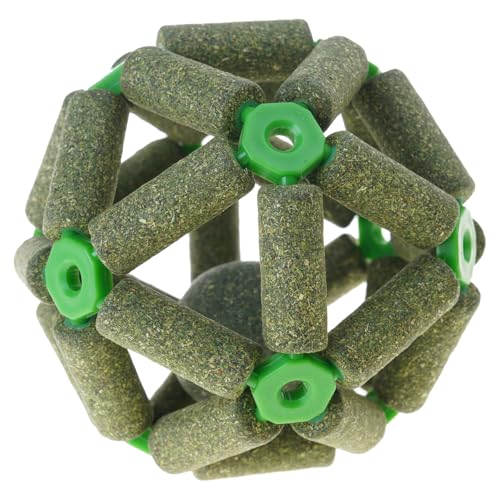 omiinitio Catmint Zähne Saubere Katzenminze Ball Katze Licking Toy Teing Ball Haarbälle Natürliches Spielzeug Zum Kauen Zum Kauen Entfernen von omiinitio
