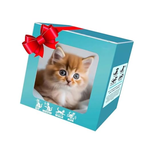 omiinitio Intelligente Pelzige Roboterkatzen Mit Walking Barking Tail Wagging Simulationsbewegung Design Für Baby Celsed Interaction Barking Katzen Plüschspielzeug von omiinitio