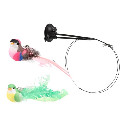 omiinitio Interaktiver Elastischer Katzen Teaser Spielzeug Mit Doppelstangensaugne Und Realistischer Farbenfroher Gefiederter Vögel Accessoires Set Vogelwirbel Katzen Teaser omiinitio Interaktiver Elastischer Katzen Teaser Spielzeug Mit Doppelstangensaugne Und Realistischer Farbenfroher Gefiederter Vögel Accessoires Set Vogelwirbel Katzen Teaser von omiinitio