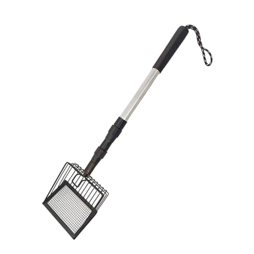 omiinitio Metallstreu Scooper Für Katzen Mit Einem Einziehbaren Effizientes Sieben Design Mehr Verbrusses Hühner Coops Rakes Reinigungswerkzeug Ausleitbares Metallkatzen Abfallschöpfer Scooper von omiinitio