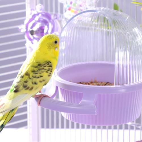 omiinitio Plastik Cockatiel Food Container Spender Klar Offene Abdeckungen Papageien Vogelkäfig Futtermittel Mit Barsch Für Oder Tiergeschäfte Wellensittich Käfig Feeder von omiinitio