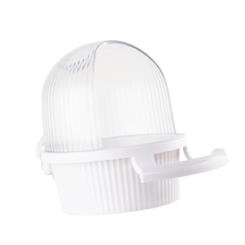 omiinitio Plastik Cockatiel Food Container Spender Klar Offene Abdeckungen Papageien Vogelkäfig Futtermittel Mit Barsch Für Oder Tiergeschäfte Wellensittich Käfig Feeder von omiinitio