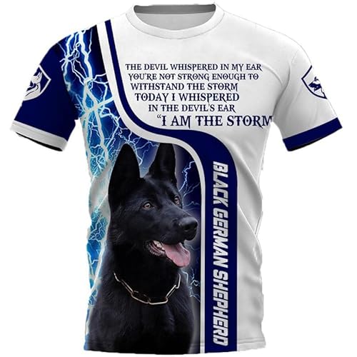 Animal Dog 3D-gedrucktes T-Shirt für Herren Neuheit Lässige Kurzarm-Rundhals-Sommerpullover-Oberteile Animal Dog 3D-gedrucktes T-Shirt für Herren Neuheit Lässige Kurzarm-Rundhals-Sommerpullover-Oberteile von oneforus