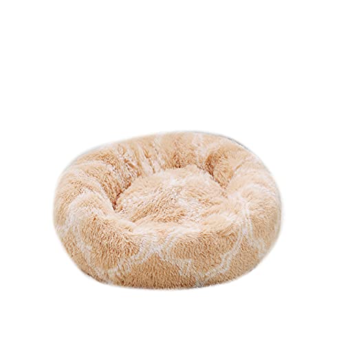 oneforus Grain Round Pet Nest Hundebetten Extra weich und waschbar Komfortables Haustierbett Sofa Plüsch Donut Katzennest Bettkissen von oneforus