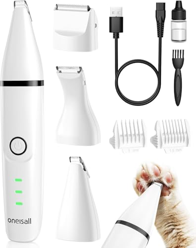oneisall 3 in 1 Schermaschine Katze Hunde Set, Leise Katzenrasierer Profi Haarschneidemaschine für Katzen Hunde für Pfoten, Hintern, verknotet, Dingleberry oneisall 3 in 1 Schermaschine Katze Hunde Set, Leise Katzenrasierer Profi Haarschneidemaschine für Katzen Hunde für Pfoten, Hintern, verknotet, Dingleberry von oneisall