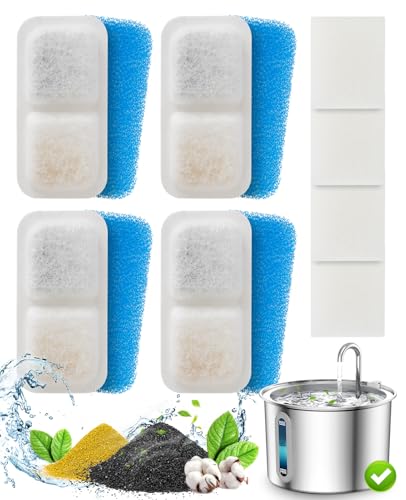 oneisall 4-Pack Ersatzfilter für Katzenbrunnen aus 304 Edelstahl, Trinkbrunnen für Katzen oneisall 4-Pack Ersatzfilter für Katzenbrunnen aus 304 Edelstahl, Trinkbrunnen für Katzen von oneisall