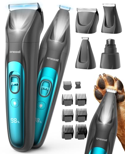 oneisall 4in 1 Leise Schermaschine Hund Katze mit LED-Licht, 2025 Neue Version Tierhaarpflege zum Hundeschermaschine& Pfotentrimmer& Krallenschleifer, 2000mAh Wiederaufladbar Hundehaarschneidemaschine oneisall 4in 1 Leise Schermaschine Hund Katze mit LED-Licht, 2025 Neue Version Tierhaarpflege zum Hundeschermaschine& Pfotentrimmer& Krallenschleifer, 2000mAh Wiederaufladbar Hundehaarschneidemaschine von oneisall