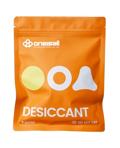 oneisall 6 Packungen Trockenmittelbeutel für Futterautomat Katze, halten das Futter trocken und frisch, geeignet für alle oneisall Futterautomaten Katzen von oneisall