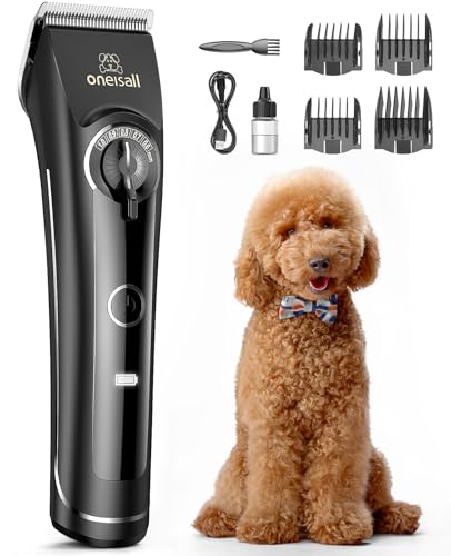 oneisall Profi hundeschermaschine, Kabelloses Design Schermaschine Hund Pudel für Dickes und Verfilztes Haar mit 6500 U/min Leistungsstarke Motor oneisall Profi hundeschermaschine, Kabelloses Design Schermaschine Hund Pudel für Dickes und Verfilztes Haar mit 6500 U/min Leistungsstarke Motor von oneisall
