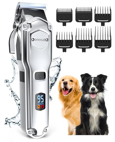oneisall Leise Hundeschermaschine dichtes fell, IPX7 Wasserdichtes Schermaschine Hund Katze, Profi Hundetrimmer für Dickes, Langes und Lockiges Tierhaare oneisall Leise Hundeschermaschine dichtes fell, IPX7 Wasserdichtes Schermaschine Hund Katze, Profi Hundetrimmer für Dickes, Langes und Lockiges Tierhaare von oneisall
