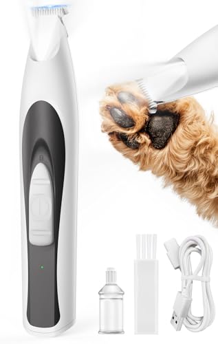 oneisall Pfotentrimmer für Hunde mit LED-Licht, Leise Hundepfoten Trimmer Paw Trim Pro dr Pfoten, Wiederaufladbar Schermaschine Hund Hundeschermaschine für Pfoten, Augen, Ohren, Gesicht (Weiß) oneisall Pfotentrimmer für Hunde mit LED-Licht, Leise Hundepfoten Trimmer Paw Trim Pro dr Pfoten, Wiederaufladbar Schermaschine Hund Hundeschermaschine für Pfoten, Augen, Ohren, Gesicht (Weiß) von oneisall