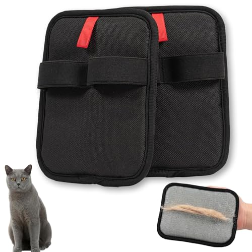 2 Stück Tierhaarentferner Handschuh Pet Hair Remover Glove, Katzenhaarentferner Haarentfernungshandschuh Für Haustiere, Doppelseitige Tierhaarentfernungshandschuh für Sofas Kleidung Möbeln Autositzen von oooaooo