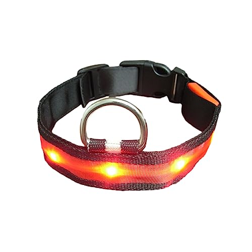 osiuujkw Einstellbares leuchtendes Halsband für Haustiere auf Reisen, wiederaufladbares, beleuchtetes Halsband, wiederverwendbar, waschbar, leuchtendes Halsband, Geschenk, Rot, S osiuujkw Einstellbares leuchtendes Halsband für Haustiere auf Reisen, wiederaufladbares, beleuchtetes Halsband, wiederverwendbar, waschbar, leuchtendes Halsband, Geschenk, Rot, S von osiuujkw