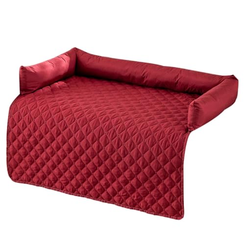 osiuujkw Hundesofa Couchbezug, Möbel, sauber und haustierfreundlich, weich und bequem, Polyester, Hundebett, Decke, Matte, stilvoll , Rot von osiuujkw