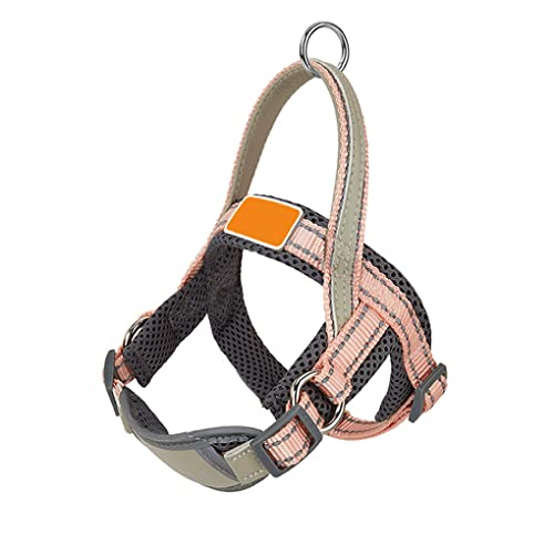 osiuujkw Pet Vest Harness Dog Brustgurt mit Griff Atmungsaktive Nylon Klammer Sling Leash Quick Fit Trainingszubehör, Rosa, M von osiuujkw