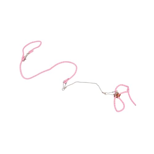 osiuujkw Weit verbreitete verstellbare Hundeleine für kleine Haustiere für weiche und sichere verstellbare Hamsterleine aus Polyester, Rosa von osiuujkw