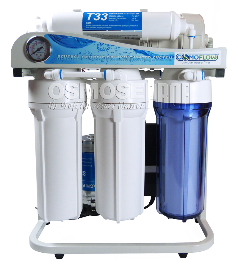 Osmoflow TITAN 500GPD Osmoseanlage, Verhältnis 1:1 -Messe-Ausstellungsstück: unbenutzte Filter und Membrane! Vormontiert! von osmose